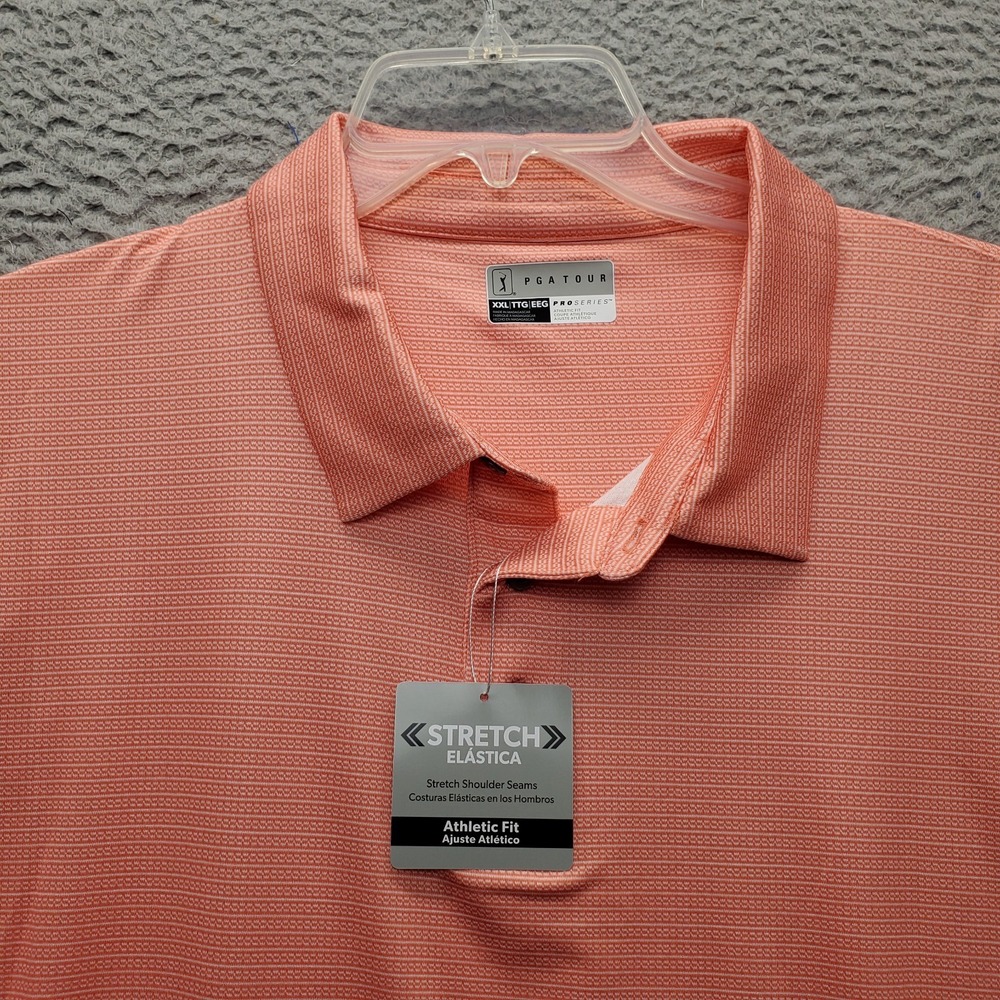 PGA TOUR Pro Series Golf Polo Mens XXL Multi Performance Easy Care Stretch UPF50 - Picture 7 of 8
